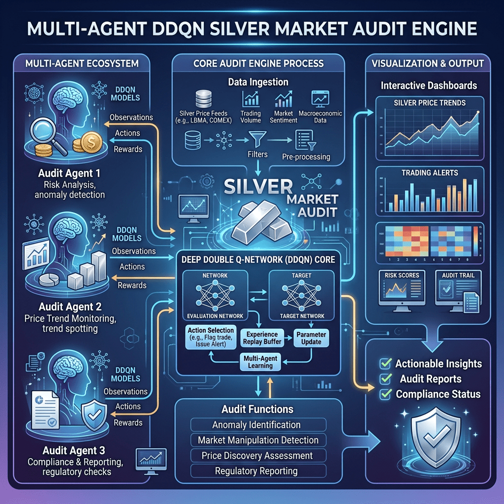 A Multi-Agent DDQN Strategic Audit Engine for Silver Markets using Keras/Tensorflow